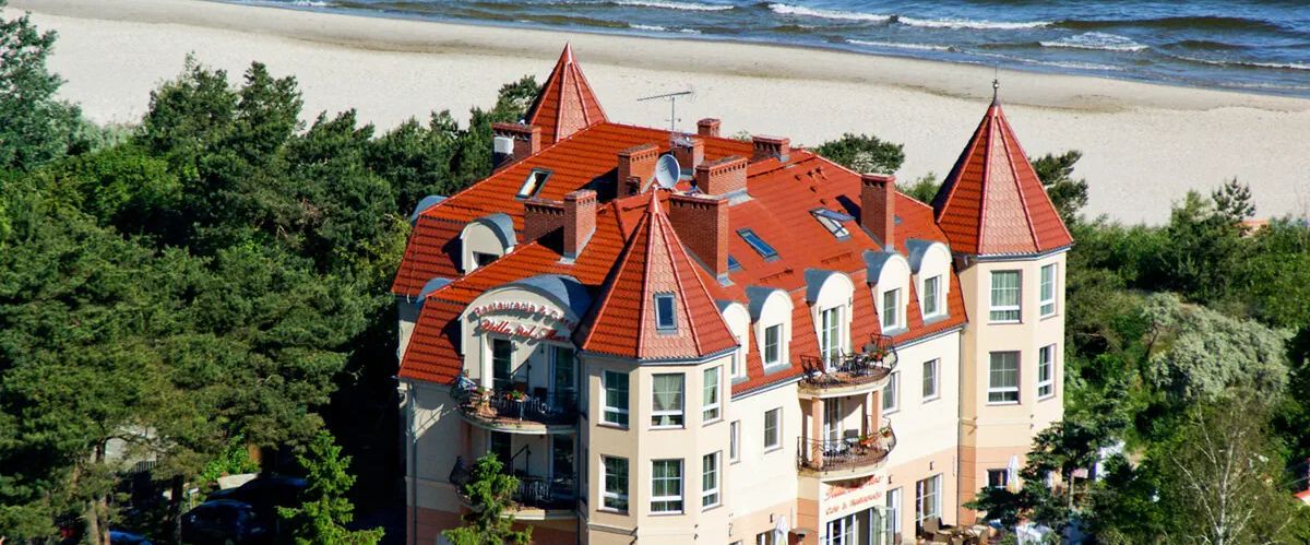 obiekt, teren hotelu, plaża