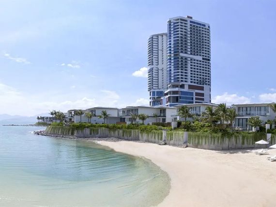 obiekt, teren hotelu, plaża