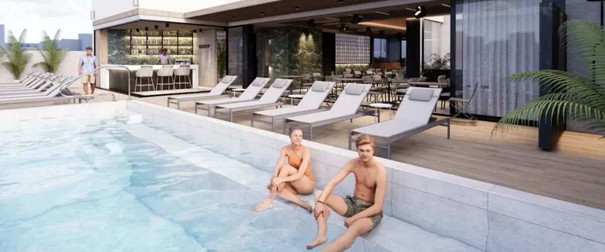 teren hotelu, pool bar, basen