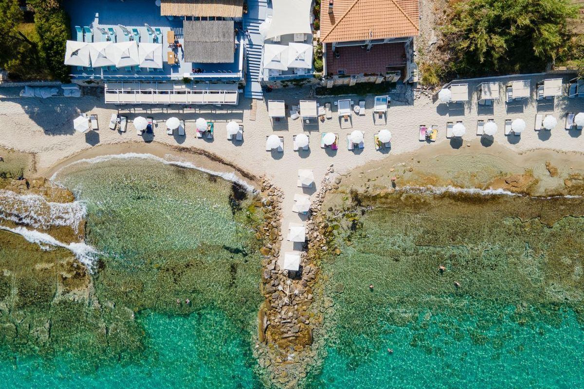 obiekt, teren hotelu, plaża